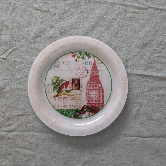 PFALTZGRAFF Holiday Travels 14.5" Platter w/ BOX Vintage Postcard London - Picture 1 of 6